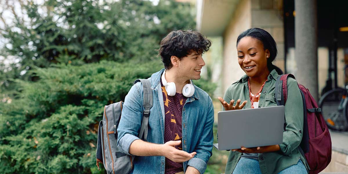 colleges students talking