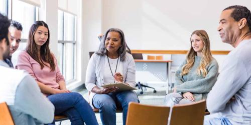 adults meeting together