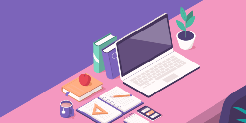 laptop computer on a desk